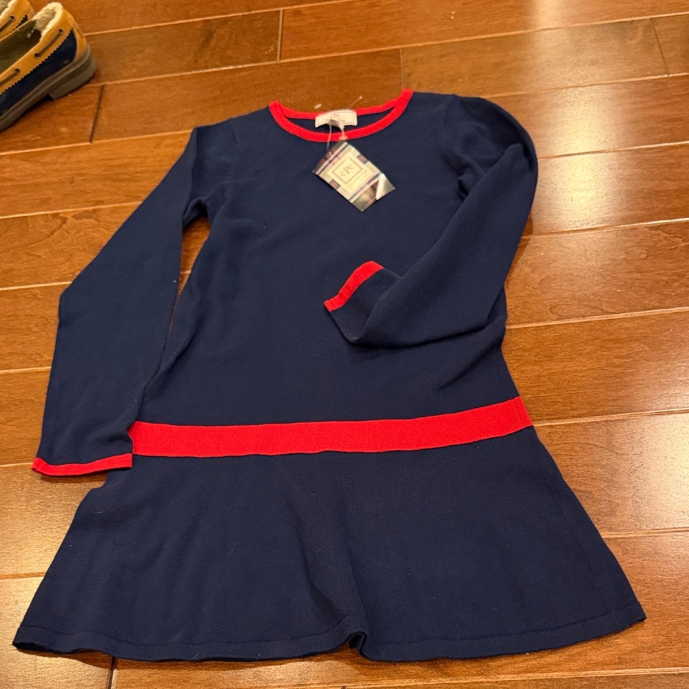 Navy Dress with Red Accents coc nwt